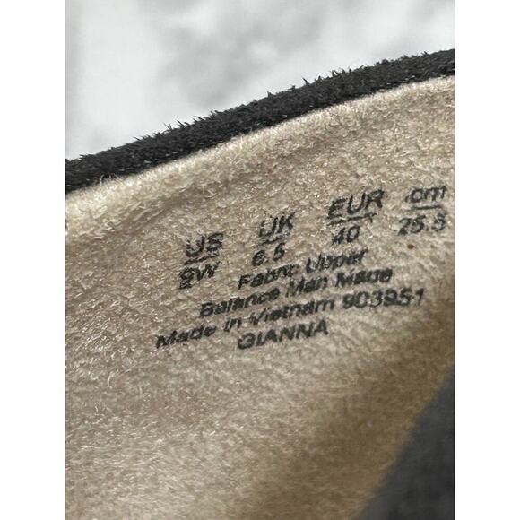 Lifestride Gianna Pumps 9W Gray Heels Comfort Microsuede Almond Toe Slip On - Picture 9 of 9